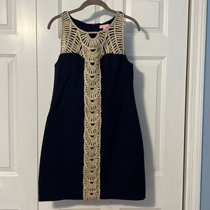 Navy and Gold Lilly Pulitzer Dress